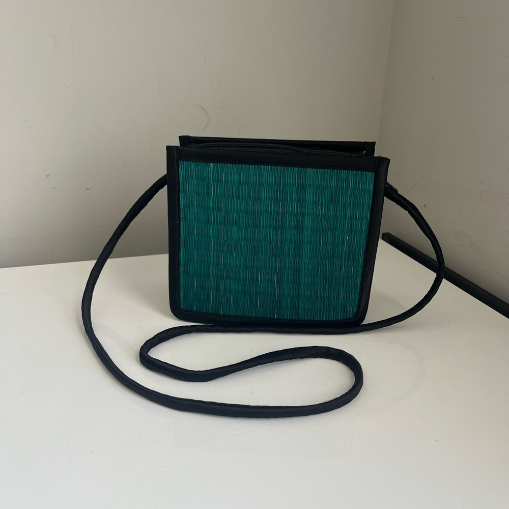 Baskets of Cambodia Black and Green Women's Bag